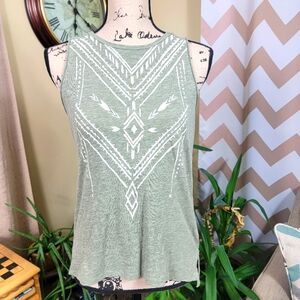 Aeropostale Green Aztec Tank Top Size Small